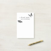 Post-it® Papillons Élégants Carte de rendez-vous esthétique (Sur un bureau)