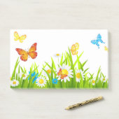Post-it® Papillons Et Fleurs (Sur un bureau)