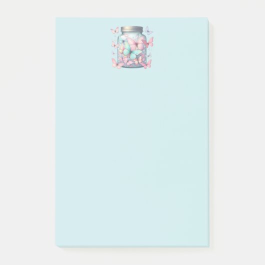 Post-it® Papillons Fantaisistes dans un Pot (Devant)