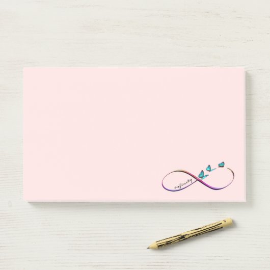Post-it® papillons infinis (Sur un bureau)