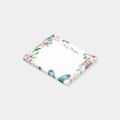Post-it® Papillons Monogramme Floral Nom (Incliné)