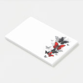 Post-it® Papillons noirs et rouges volants (Incliné)