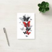 Post-it® Papillons noirs et rouges volants (Bureau)