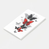 Post-it® Papillons noirs et rouges volants (Incliné)