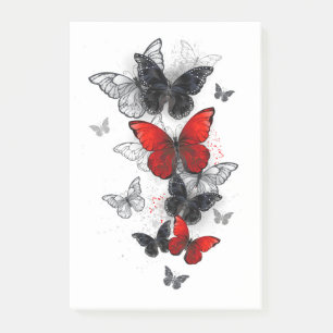 Post-it® Papillons noirs et rouges volants