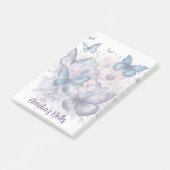 Post-it® Papillons personnalisés Purple Nom Fille (Incliné)