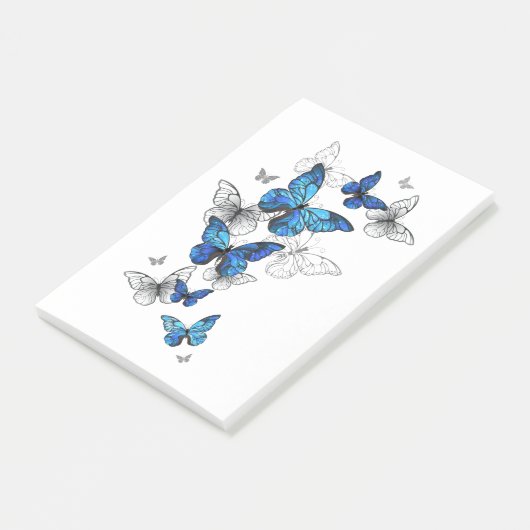 Post-it® Papillons volants bleus Morpho (Incliné)