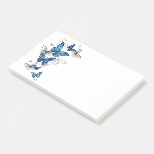 Post-it® Papillons volants bleus Morpho (Incliné)