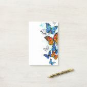 Post-it® Papillons volants Morpho et Monarch (Sur un bureau)