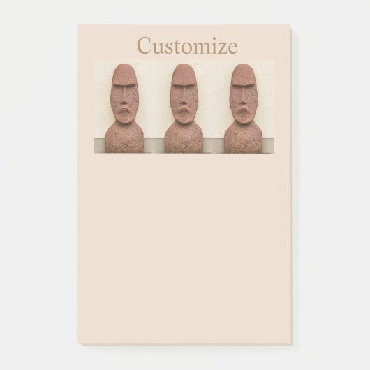 Post-it® Pâques Île Moai Head Thunder Cove (Devant)