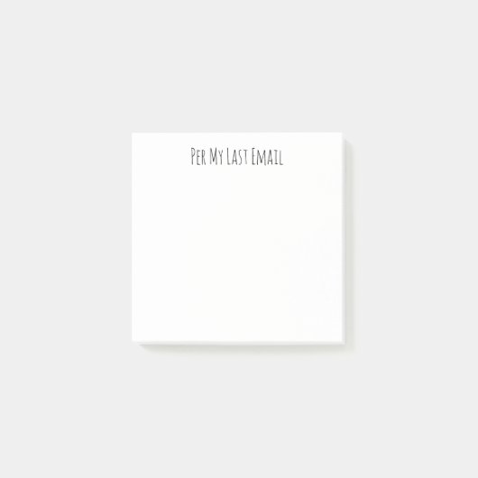 Post-it® Par Dernier E-mail Post-It 3x3 (Devant)