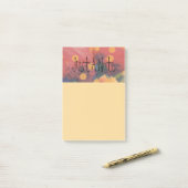 Post-it® Parade Polka Dot Peony "Juste Une Note" (Sur un bureau)