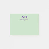 Post-it® Paraphe vert pourpre minimal nettoyant (Devant)