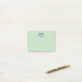 Post-it® Paraphe vert pourpre minimal nettoyant (Sur un bureau)