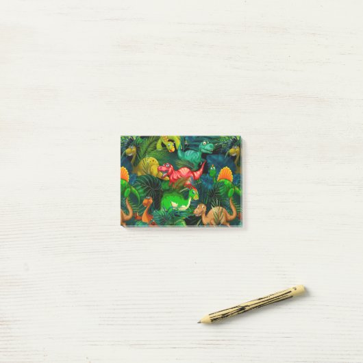 Post-it® Parc Dinosaur (Sur un bureau)