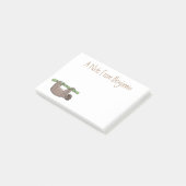 Post-it® Paresse souriante mignon sur dessin animé en bambo (Incliné)
