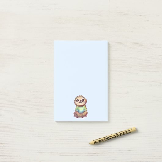 Post-it® Parfum souriant relaxé assis à deux pattes (Sur un bureau)