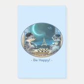 Post-it® Paris à Night Notes 4" x 6" - Happy (Devant)