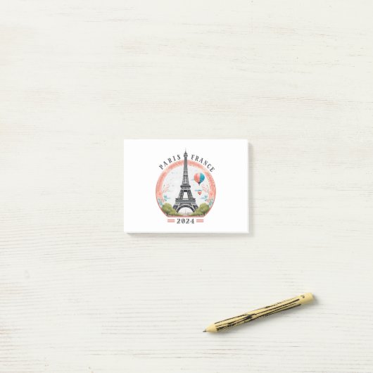 Post-it® Paris France 2024 Post-it Notes, Tour Eiffel (Sur un bureau)