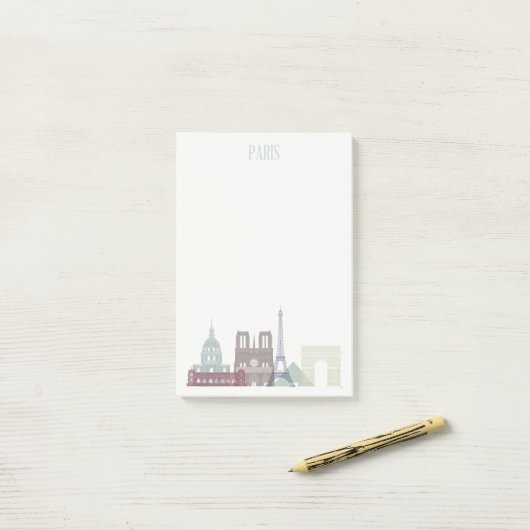 Post-it® Paris Skyline (Sur un bureau)