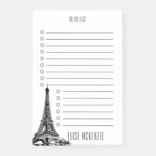 Post-it® Paris Tour Eiffel France Liste des choses à faire