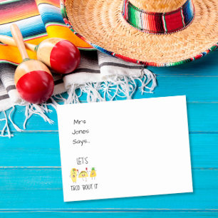 Post-it® parlons-en tacos carte drôle qui pense à toi