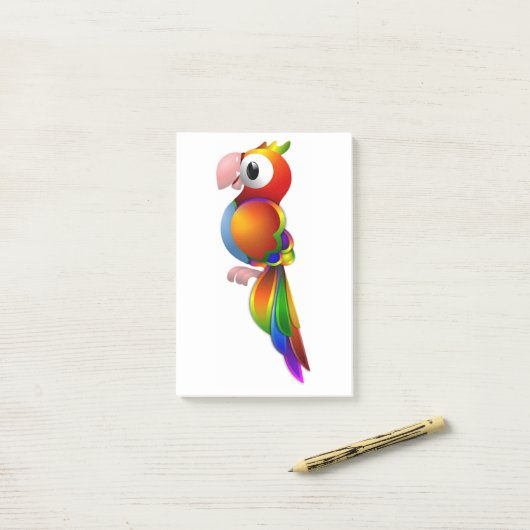 POST-IT® PARROT EN COURSE (Sur un bureau)