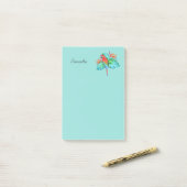 Post-it® Parrot Macaw Tropical Personnalisé 4x6 (Sur un bureau)