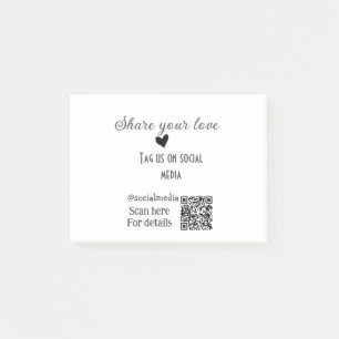 Post-it® Partager le code QR de l'analyse d'amour ajouter d