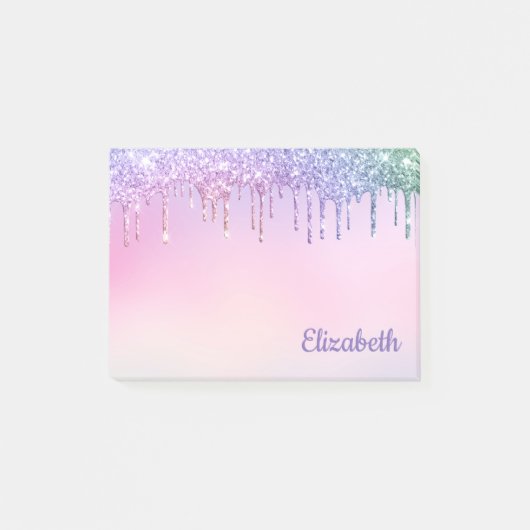 Post-it® Parties scintillant arc-en-ciel personnalisées (Devant)