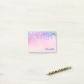Post-it® Parties scintillant arc-en-ciel personnalisées (Sur un bureau)