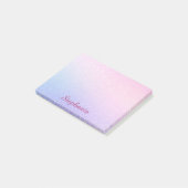 Post-it® Parties scintillant bleu rose pastel lisse (Incliné)
