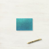 Post-it® Parties scintillant bleue turquoise Turquoise de F (Sur un bureau)