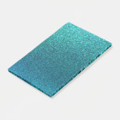 Post-it® Parties scintillant bleue turquoise Turquoise de F (Incliné)