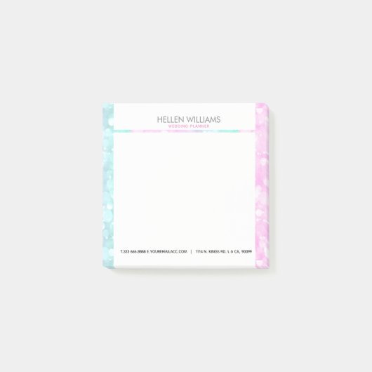 Post-it® Parties scintillant Bokeh colorée (Devant)