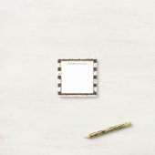 Post-it® Parties scintillant classique Noir Blanc Grille Or (Sur un bureau)