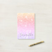 Post-it® Parties scintillant colorée moderne étincelle Nom  (Sur un bureau)