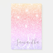 Post-it® Parties scintillant colorée moderne étincelle Nom  (Devant)