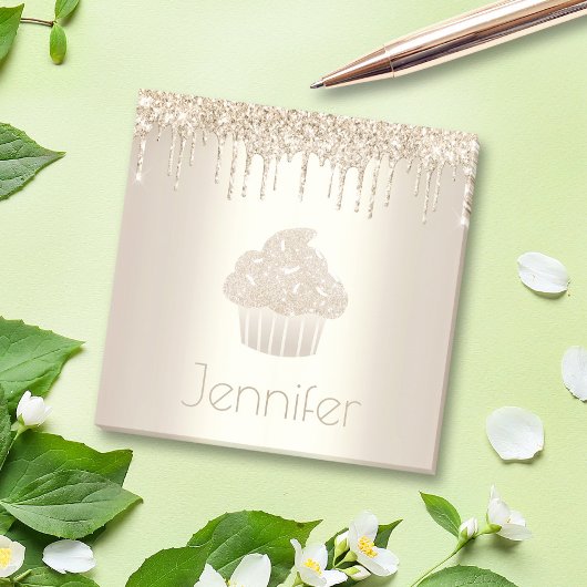 Post-it® Parties scintillant de cupcake d'or goutte moderne