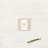 Post-it® Parties scintillant de cupcake d'or goutte moderne (Sur un bureau)