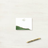 Post-it® Parties scintillant d'or et Monogramme d'âge vert (Sur un bureau)