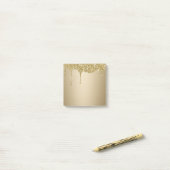 Post-it® Parties scintillant d'or fondu (Sur un bureau)