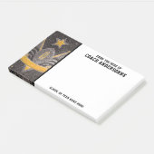 Post-it® Parties scintillant d'or noir Entraîneur de footba (Incliné)