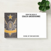 Post-it® Parties scintillant d'or noir Entraîneur de footba (Bureau)