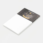 Post-it® Parties scintillant d'or noir Entraîneur de footba (Incliné)