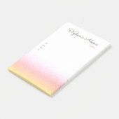 Post-it® Parties scintillant d'or rose fille Signature Mono (Incliné)