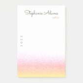 Post-it® Parties scintillant d'or rose fille Signature Mono (Devant)