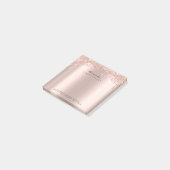 Post-it® Parties scintillant Drivers Rose Gold Nom Adresse (Incliné)