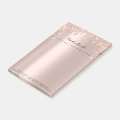 Post-it® Parties scintillant Drives Rose Or Nom Adresse Min (Incliné)