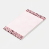 Post-it® Parties scintillant empreinte de léopard rose (Incliné)